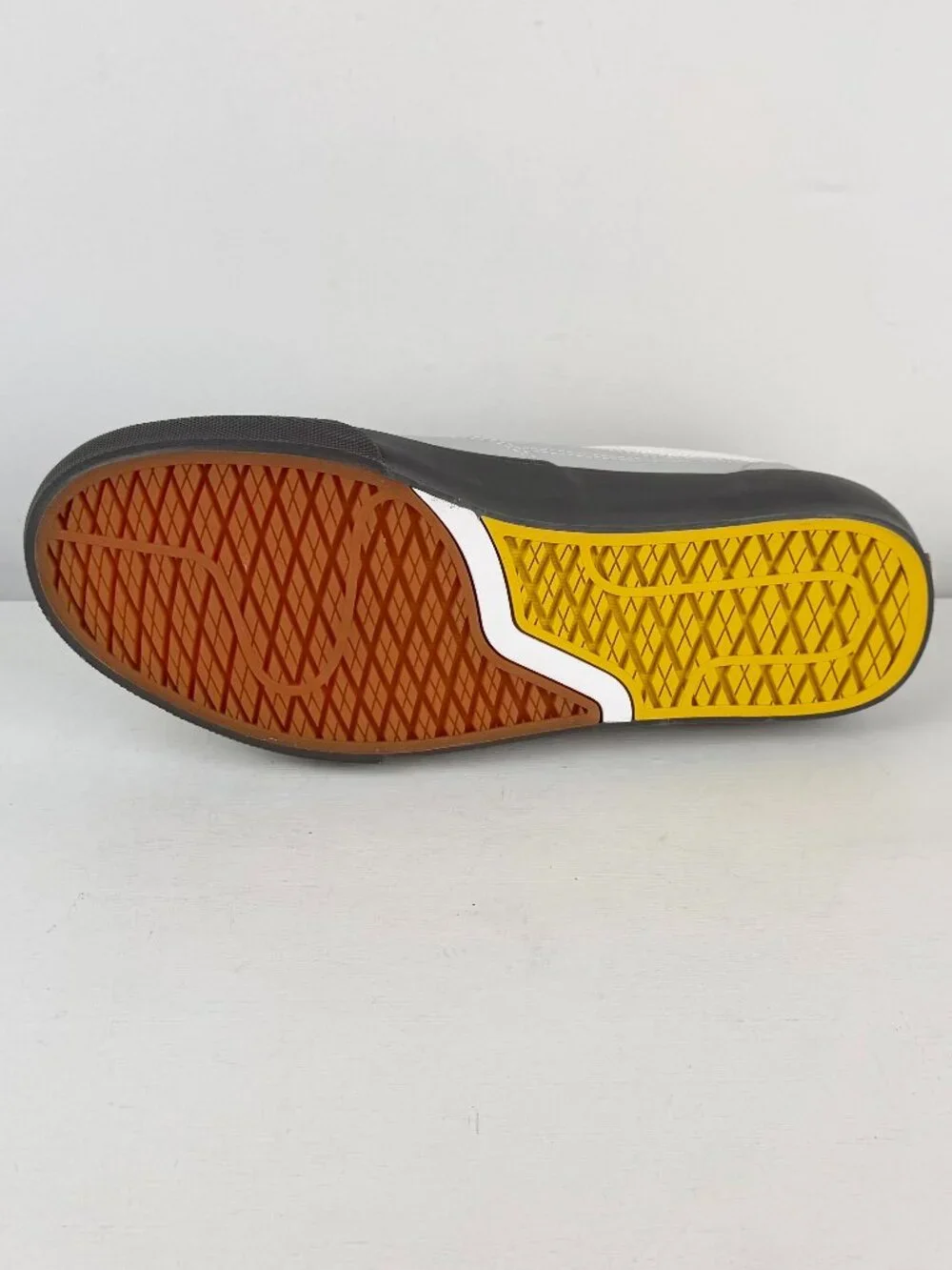 Men's 9 - VANS Skate Curren Caples Grey Yellow Shoes - 500714